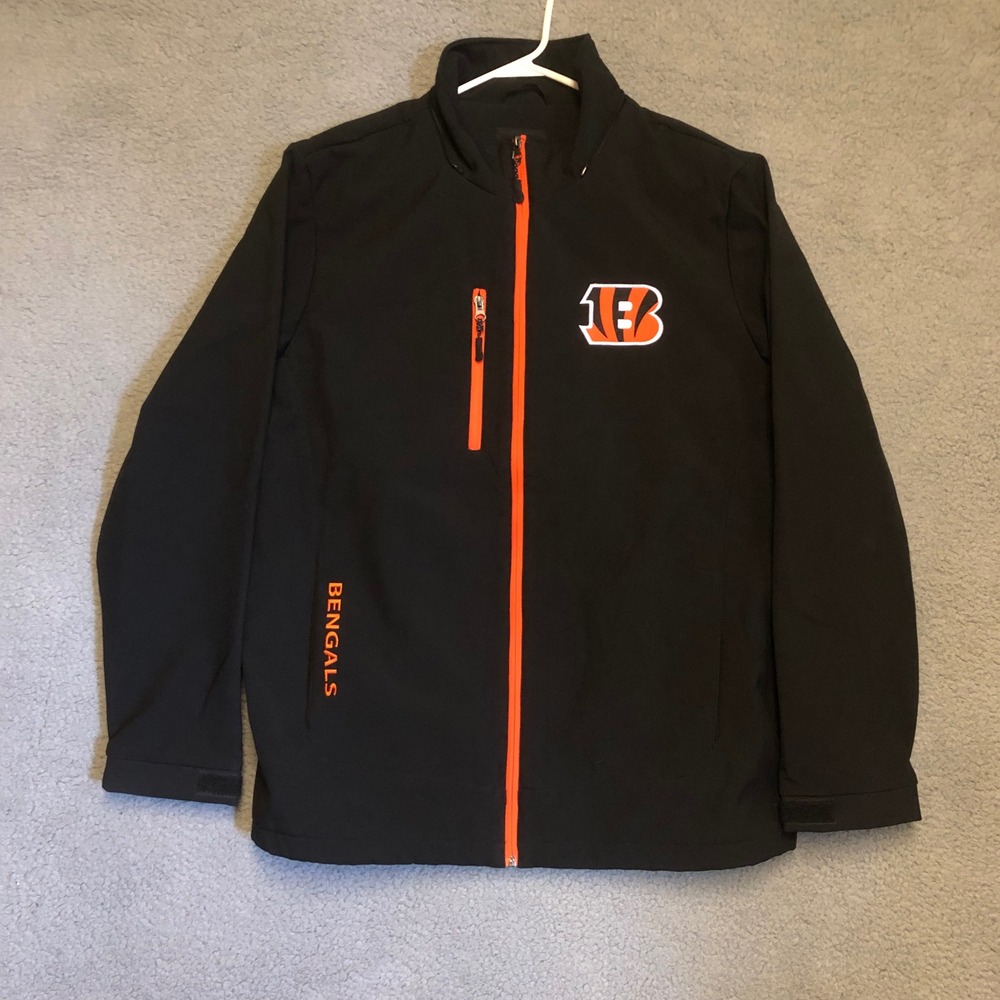 NFL Cincinnati Bengals G-III Softshell Fleece Lined Jacket Mens L XL Black